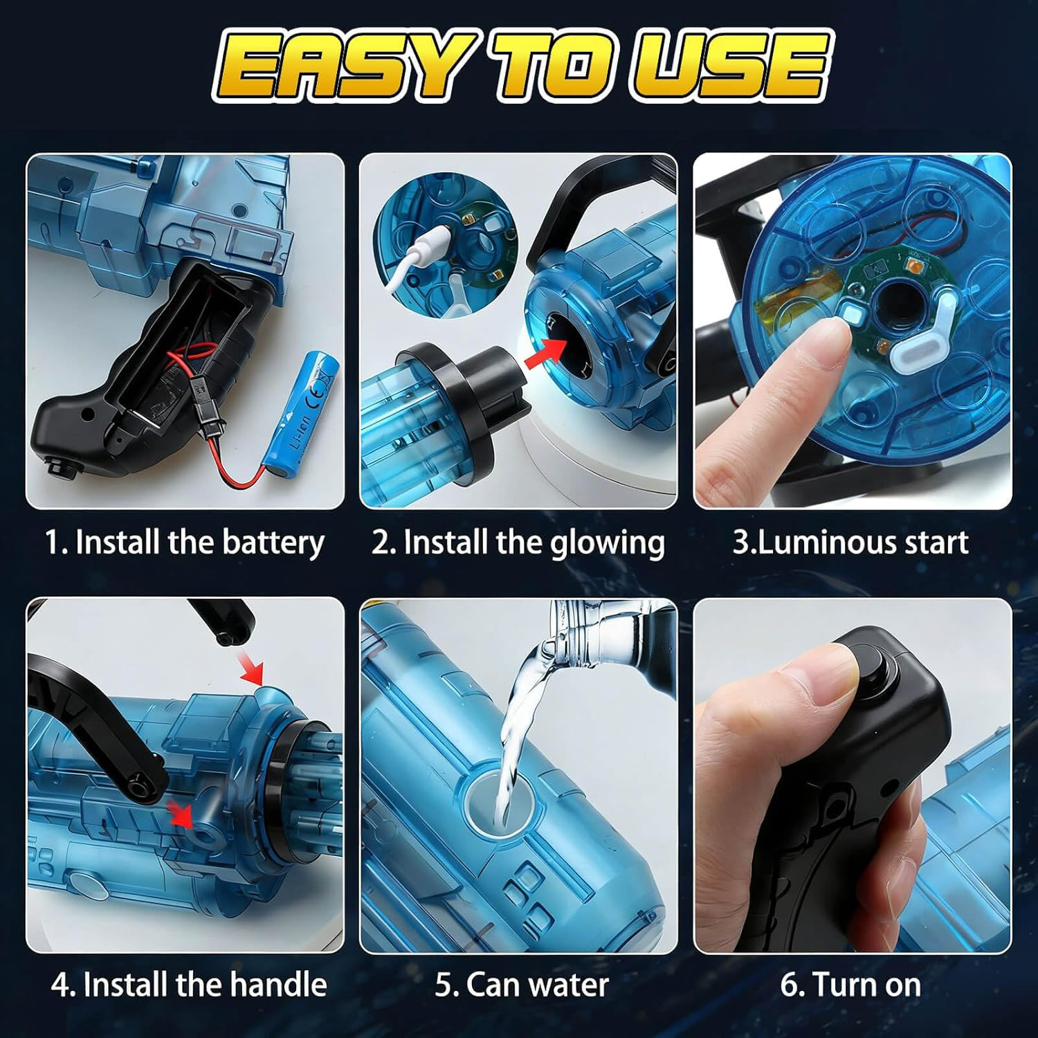 Gatling Water Gun (350ml Capacity) 7