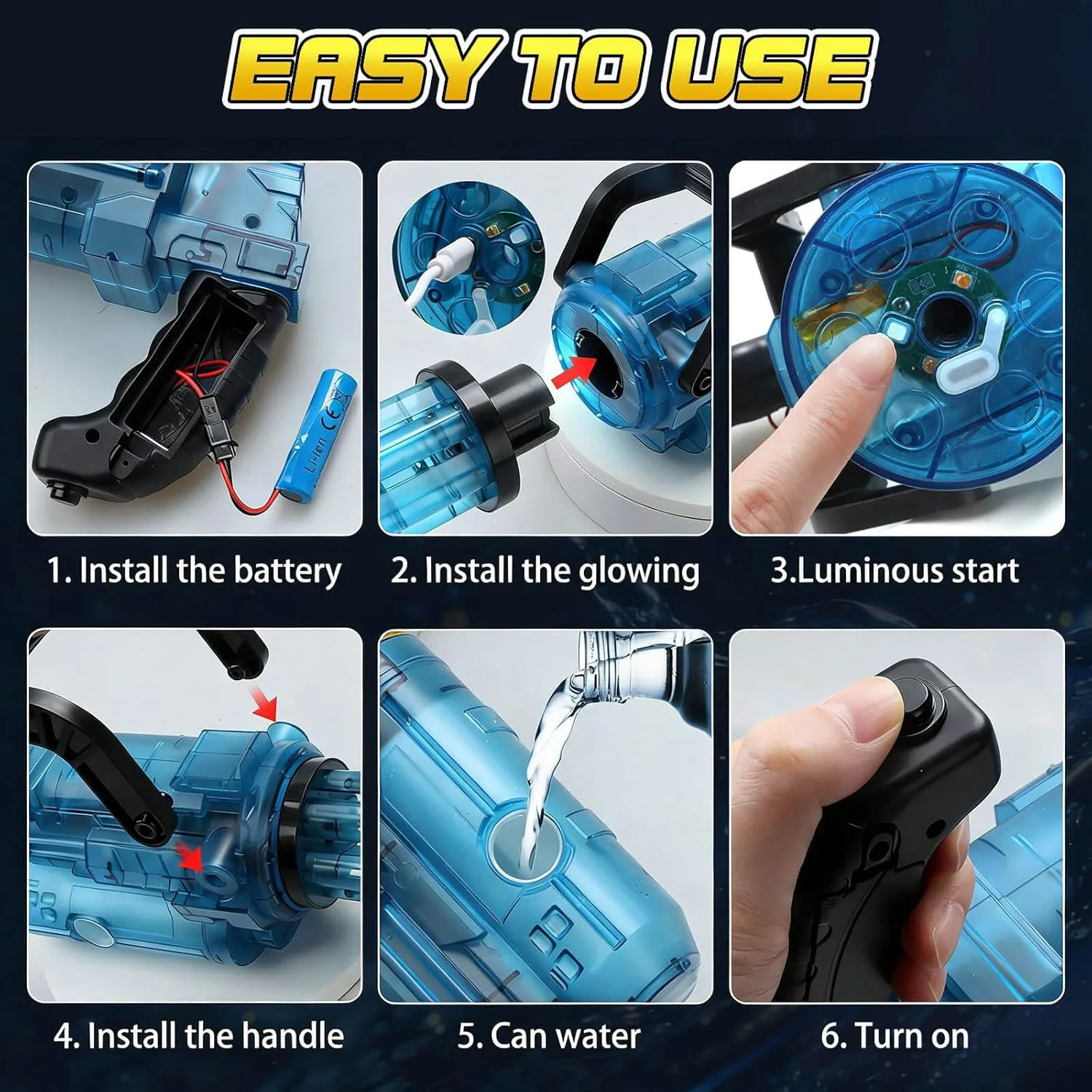 Gatling Water Gun (350ml Capacity) 7
