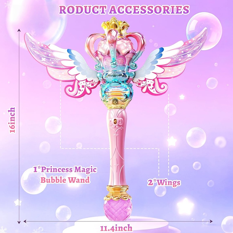 Music Crown Electric Bubble Magic Wand (2 colors mixed) 7